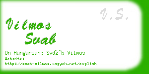 vilmos svab business card